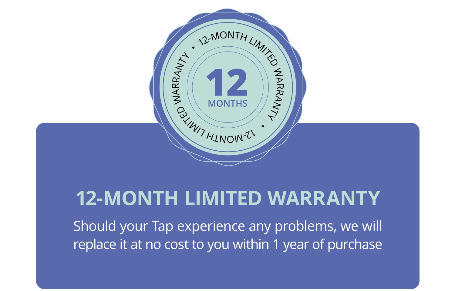 Tap 12 Months Warranty